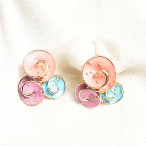 AT Orange Pink & Blue Earring