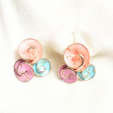 AT Orange Pink & Blue Earring