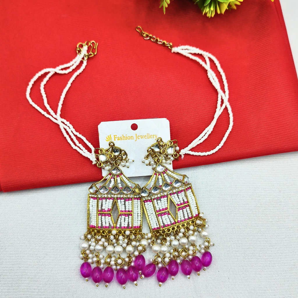 Purple Temple Earring