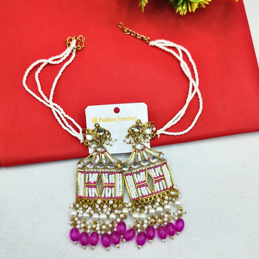 Purple Temple Earring