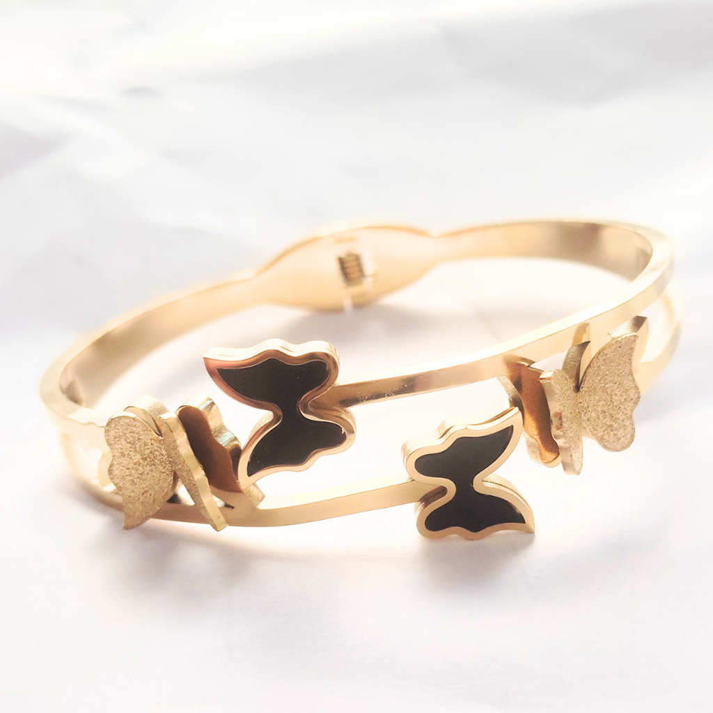 AT Golden & Black Butterfly Brecelate