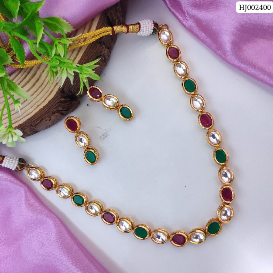 Multicolour kUndan Necklace