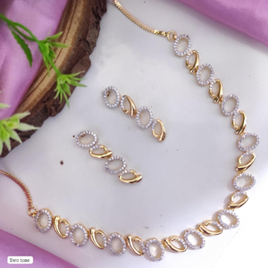 AD White and Golden Necklace